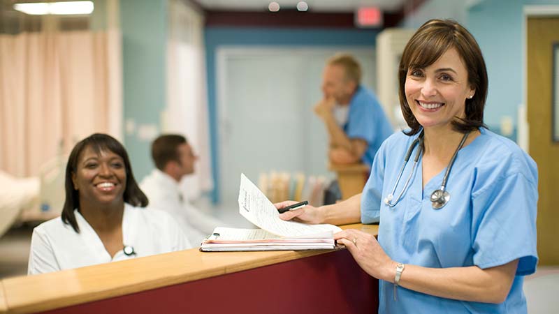 Nurses and Administrators in a hospital environment
